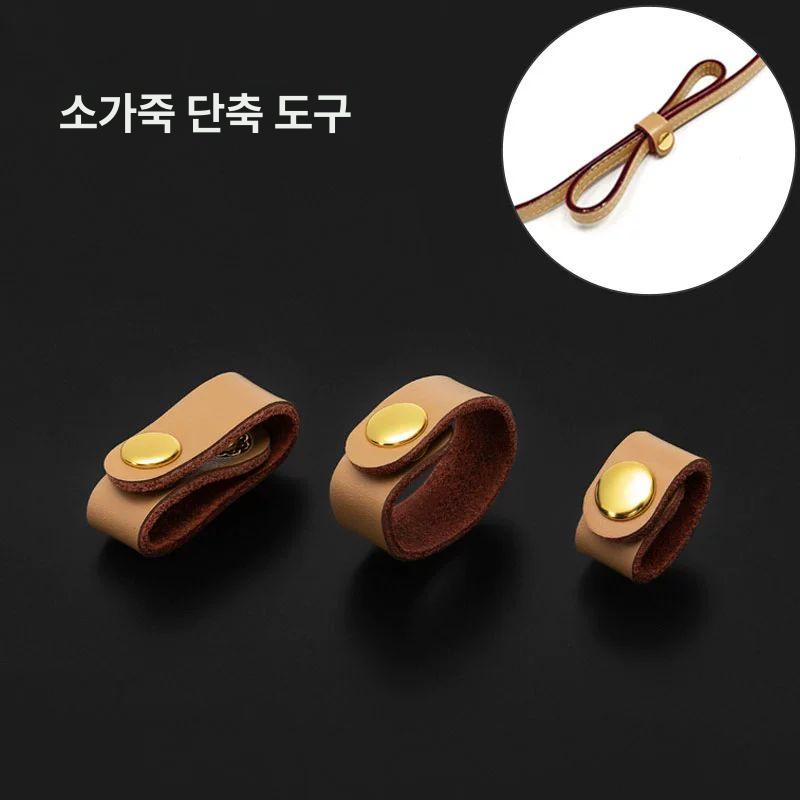가방끈조절 클립 스트랩 고리 고정 버클 부자재 허니색 진피 고정버클 6.2CM 2개입 - 상세 이미지 2