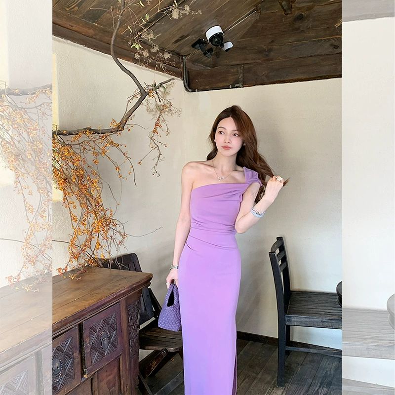 파티 원숄더 나시 홀터 여성 의상 섹시한 페이즐리그린-1차 XS - 상세 이미지 2