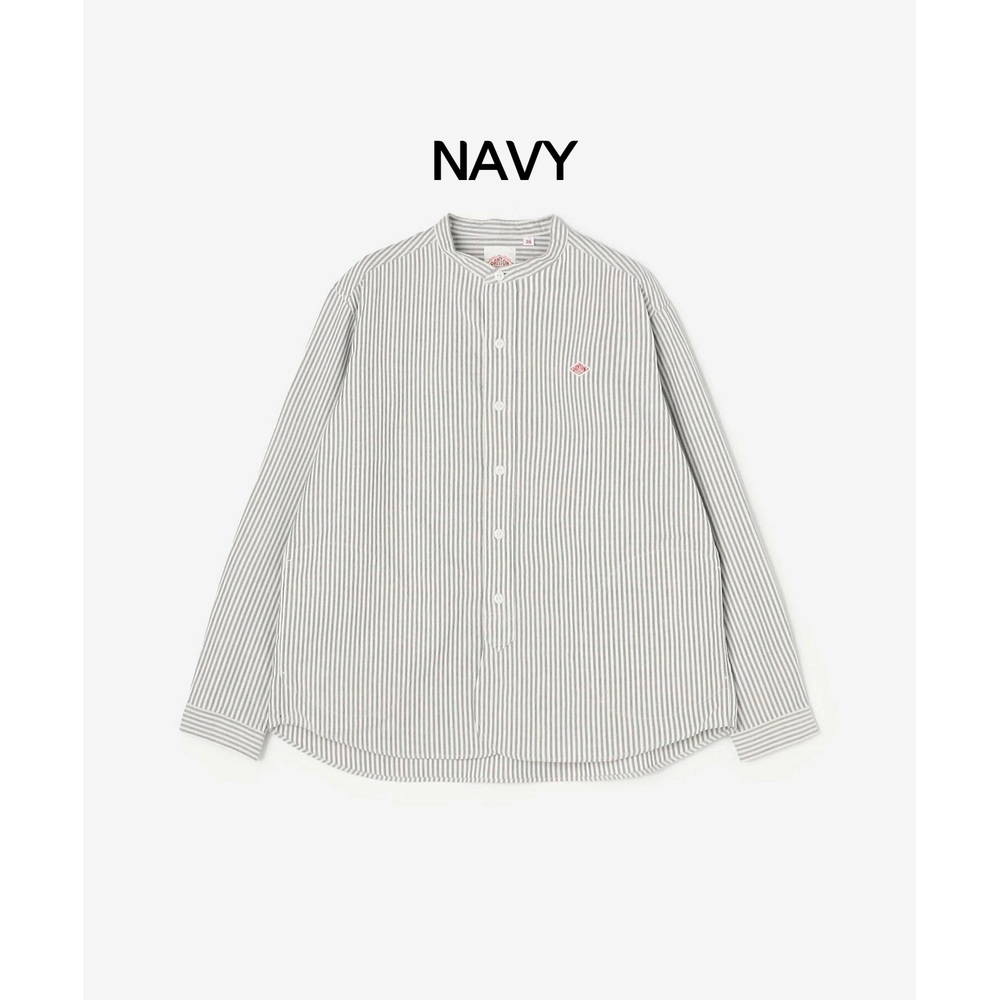 단톤 옥스포드 클래식 밴드카라 긴팔셔츠 여성 DT-B0279OXP NAVY 36 - 상세 이미지 3