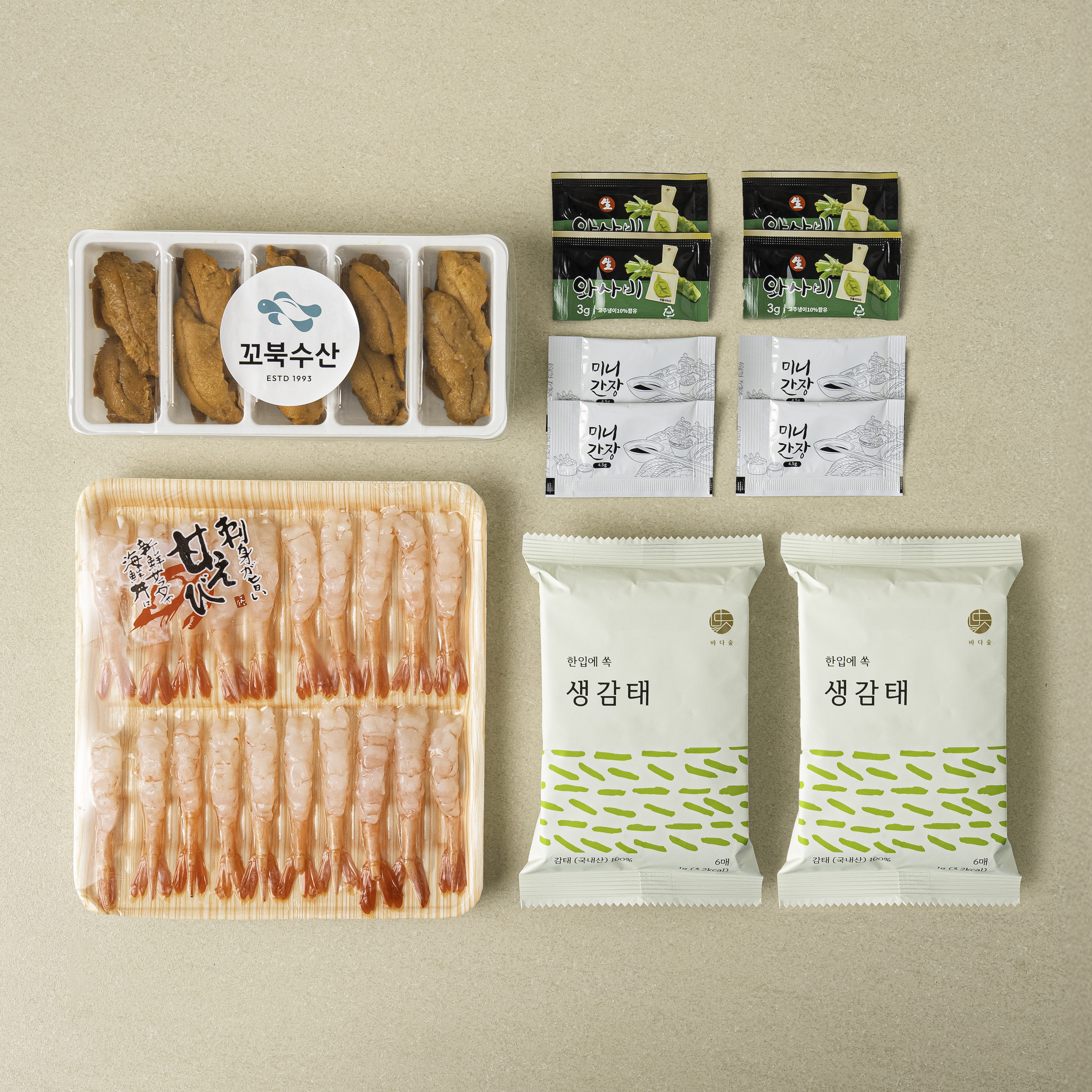 우니 홈마카세 세트 성게알 단새우 감태 연어알 관자 이미지 7