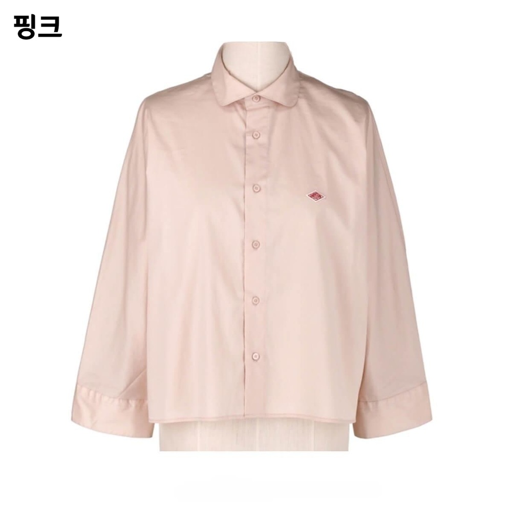 단톤 하이카운트 트윌 돌먼 슬리브셔츠 여성 DT-B0399HCT 36 핑크 - 상세 이미지 2