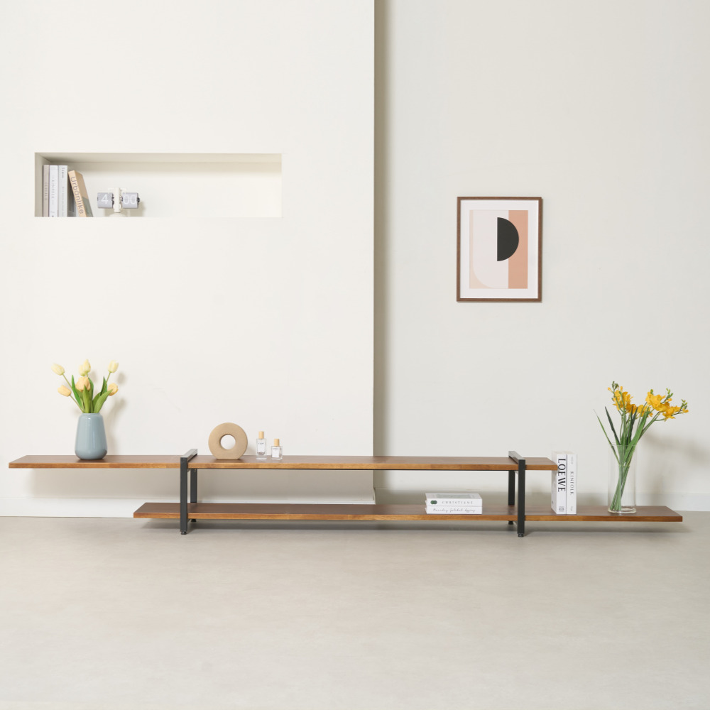 브휘트B 2400 원목 75인치 85인치 티비장 북유럽원목거실장 tv다이서랍장