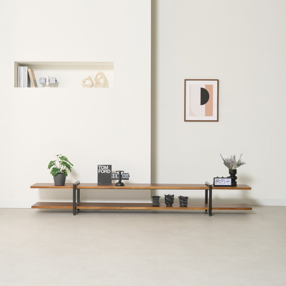 브휘트B 2400 원목 75인치 85인치 티비장 북유럽원목거실장 tv다이서랍장