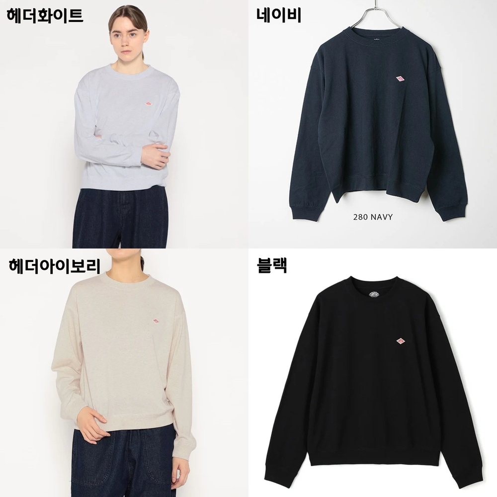 단톤 여성 긴팔 스웨트 티셔츠 DT-C0203 TCB 화이트 XS - 상세 이미지 2