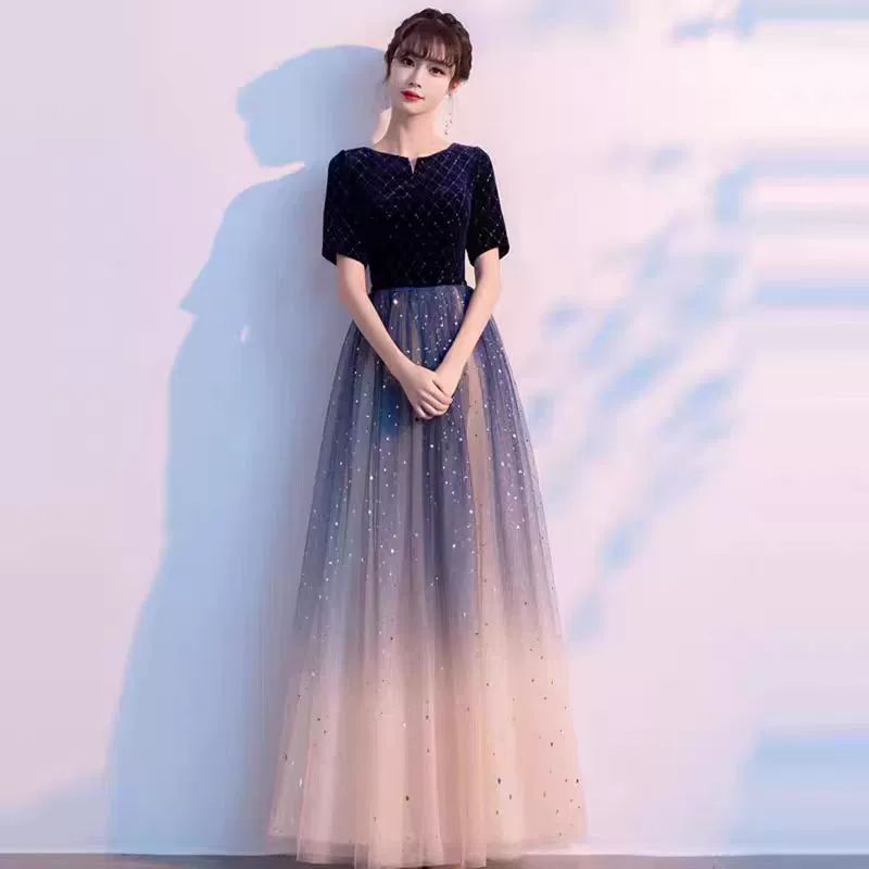 연주드레스 공연 합창단 여성 남성 교회 성가대 20 블루 라이트 시스 S - 메인 이미지