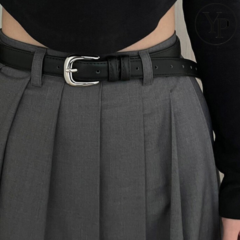 프렌치 여성 벨트 오피스 패션 정장 슬림 가죽 허리끈 둘레조절 액세서리 - 상품 이미지