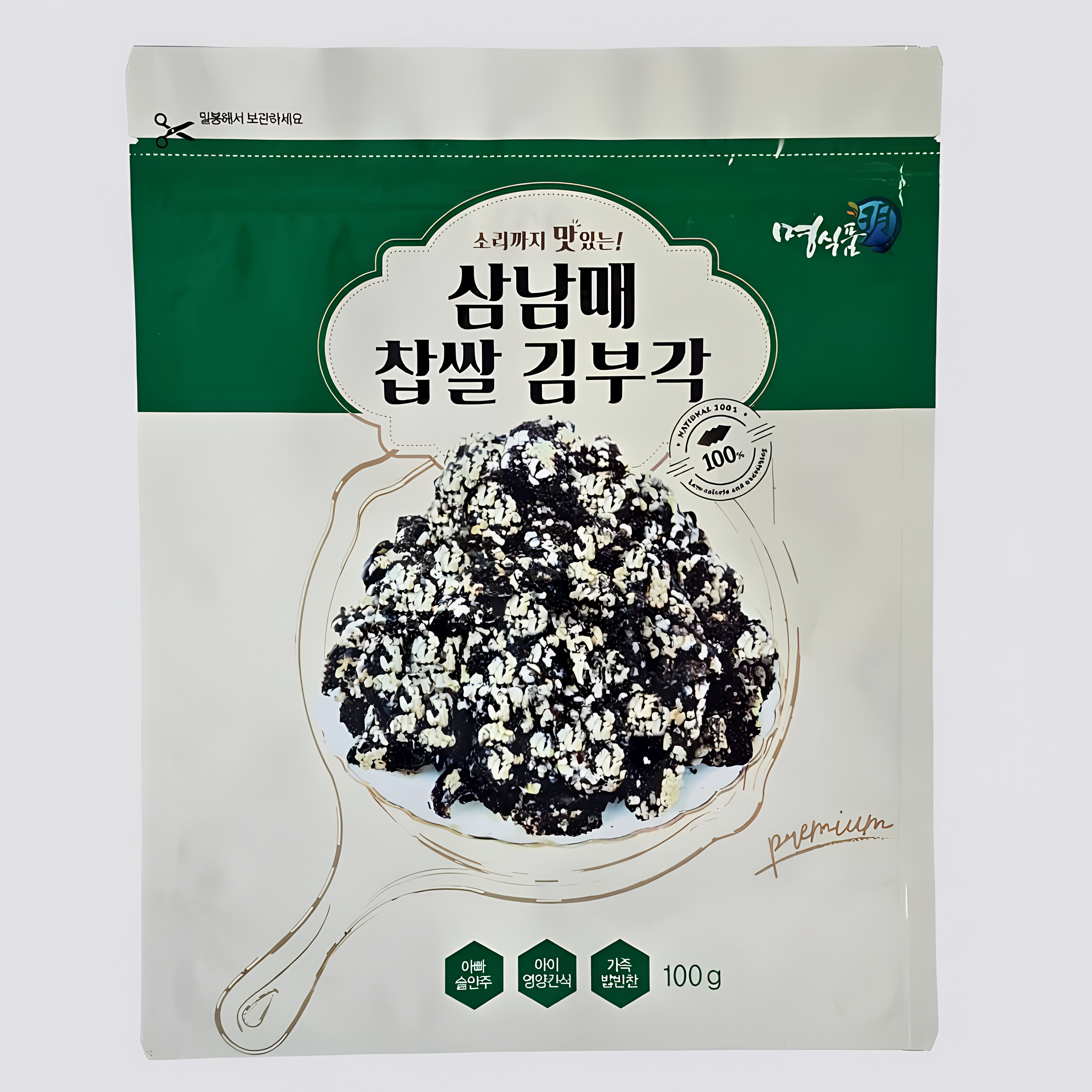 명식품본사 찹쌀김부각 36년전통 식자재전문 100g, 10개 - 상품 이미지
