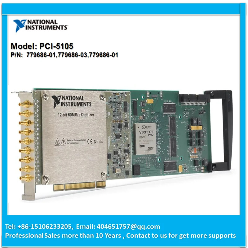 NI PCI-5105 디지타이저 커넥터 케이블 779686-01779686-03779686-01 12 비트 60 MS/s 16MB