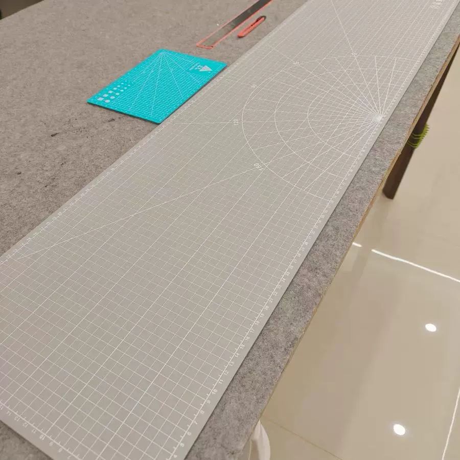 책상 커팅매트 패드 칼판 깔판 데스크 종이자르기 60x120cm 블랙+그레이 화이트 - 상세 이미지 2