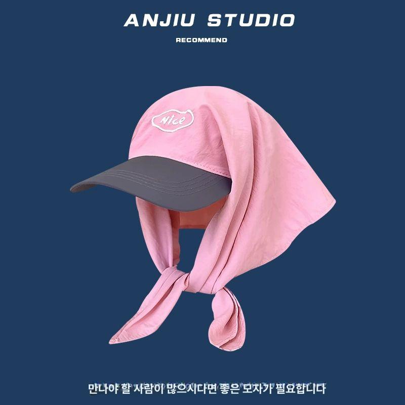 스카프모자 선캡 여름 그늘막 농촌 데일리 등산 호피 베이지 자수 머리띠 모자 M 56-58cm - 상세 이미지 5