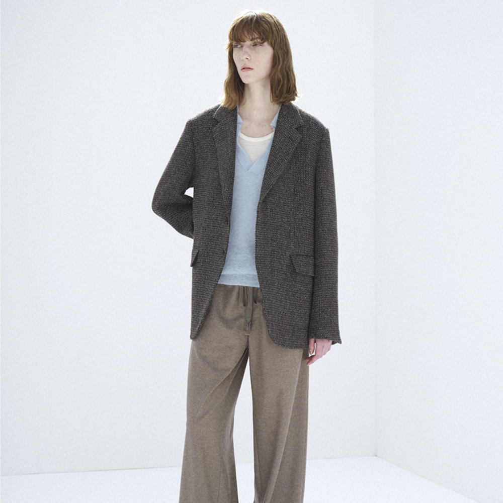 오라리 우먼즈 자켓 ALPACA WOOL SILK TWEED OVER JACK 25FW - 상세 이미지 2