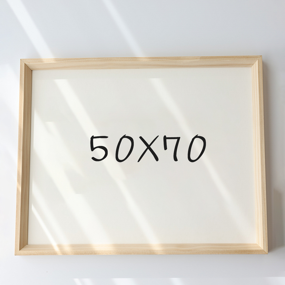 7mm삼각 원목액자 웨딩액자 아크릴 프레임 틀 제작 우드 50x70 500x700mm, 내츄럴 - 메인 이미지