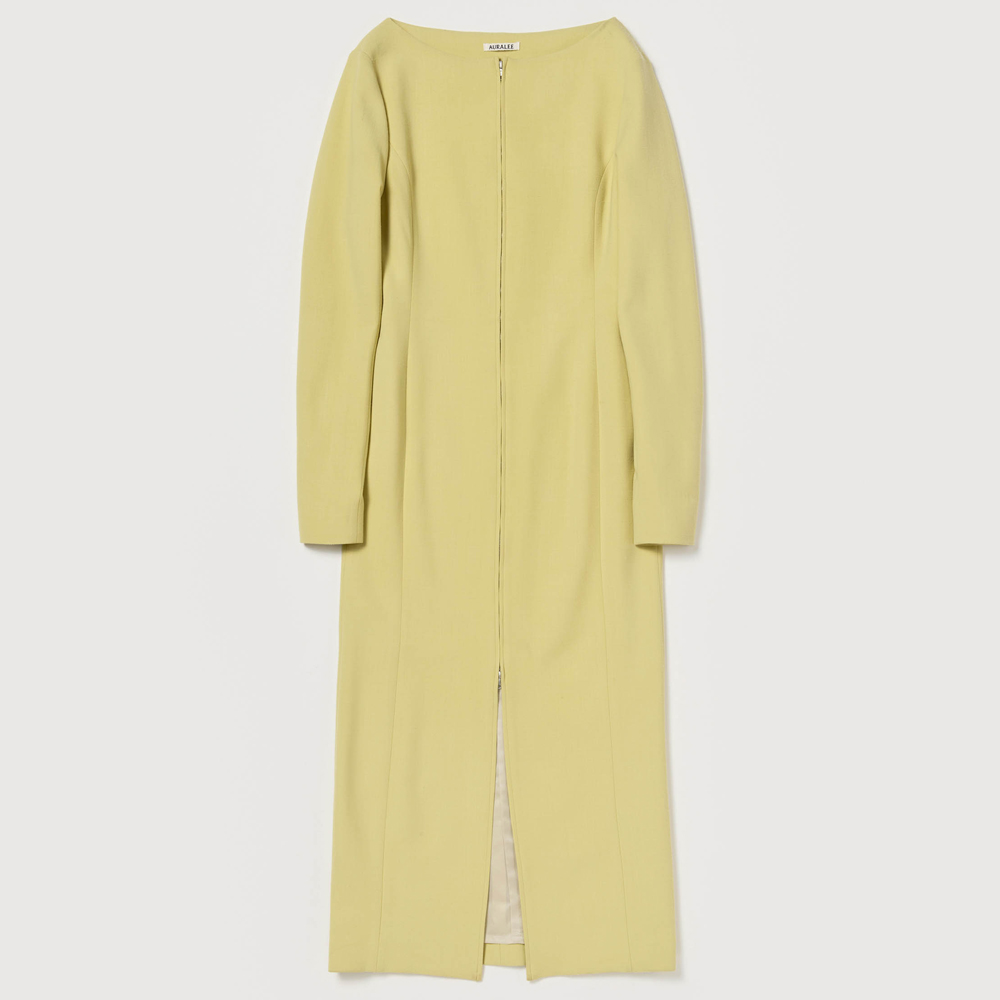 오라리 우먼즈 원피스 TENSE WOOL DOUBLE CLOTH FRONT-ZIP DRESS 25FW - 상세 이미지 5