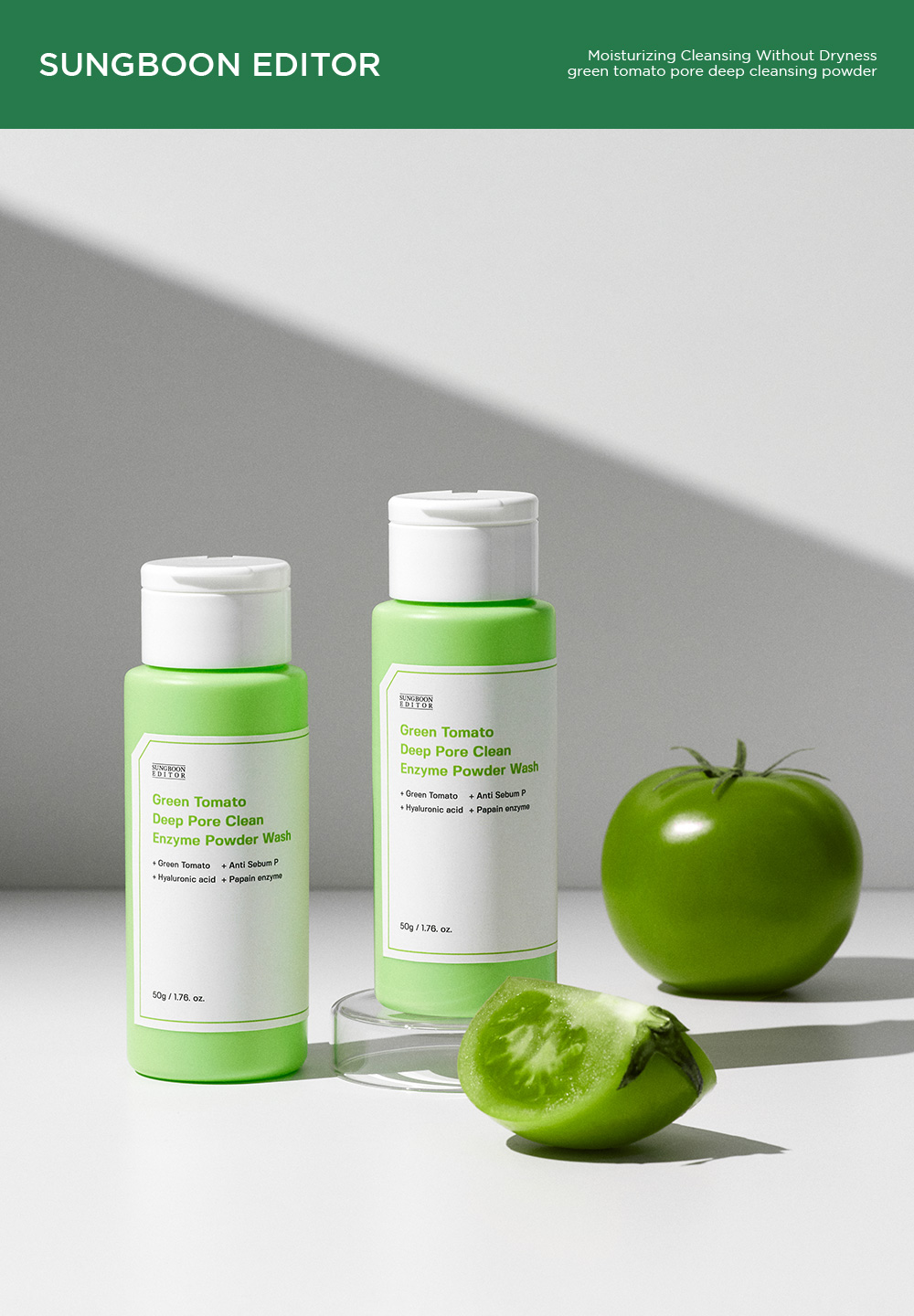sungboon editor green tomato enzyme cleansing powder