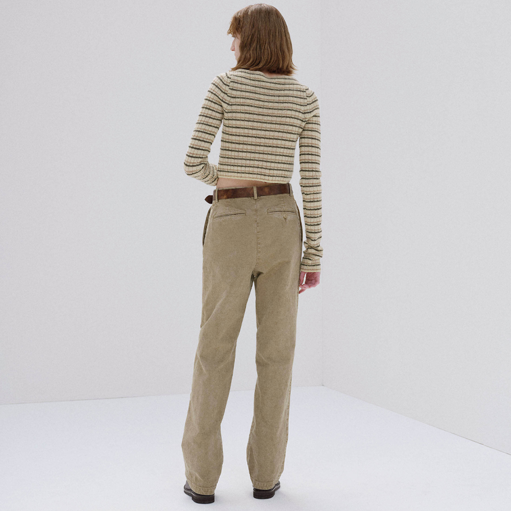 오라리 우먼즈 니트 SHETLAND WOOL CASHMERE RIB KNIT BOAT-NECK P/O 25FW - 상세 이미지 5