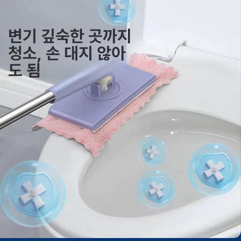 자동 집어주기 퍼플 티슈 대걸레 걸레 세면대걸레 업그레이드 연장형 95cm 원터치 A - 상세 이미지 3
