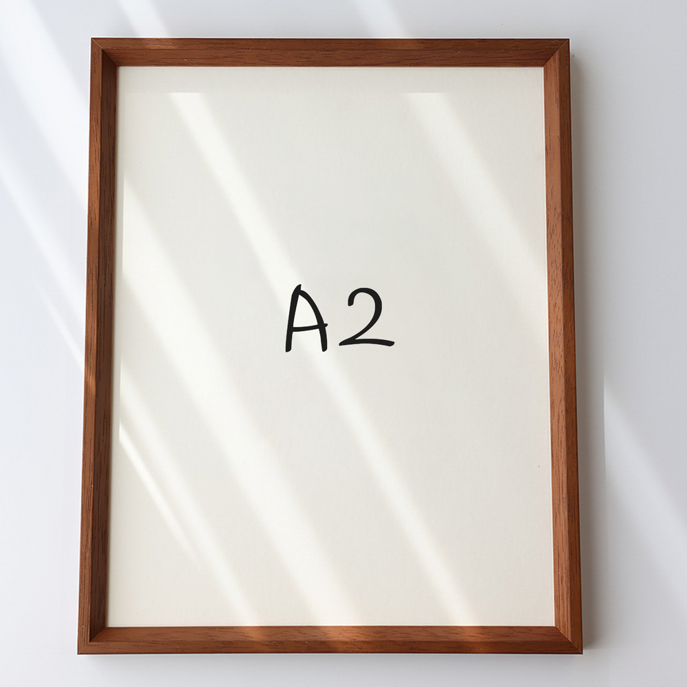 7mm삼각 원목액자 웨딩액자 아크릴 프레임 틀 제작 우드 A2 420x594mm, 오크