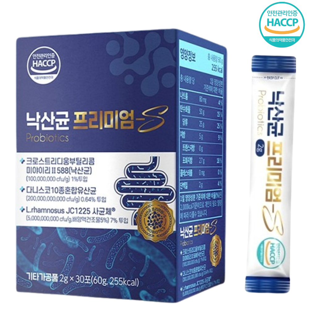 프리미엄 미야리산 낙산균 포스트바이오틱스 30포 1박스 장건강 람노서스 사균체 유산균 효능 - 메인 이미지
