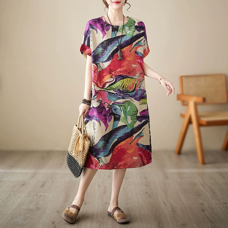 할머니 린넨 중년 간절기 여름블라우스 살구꽃 XL 추천 50.0-60.0kg - 상세 이미지 3