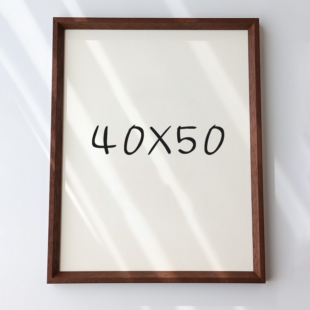 7mm삼각 원목액자 웨딩액자 아크릴 프레임 틀 제작 우드 40X50 400x500mm, 샴페인 - 메인 이미지
