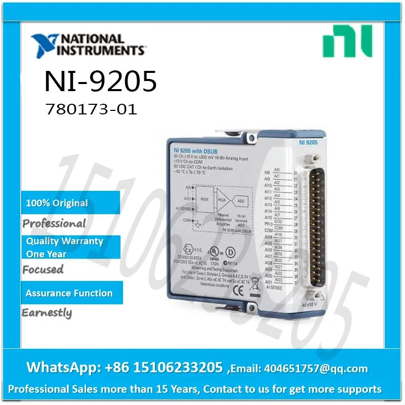 NI 9205 780173-01 플러스 마이너스V 250 kS/s 16 32 채널 C 시리즈 전압 입력모듈