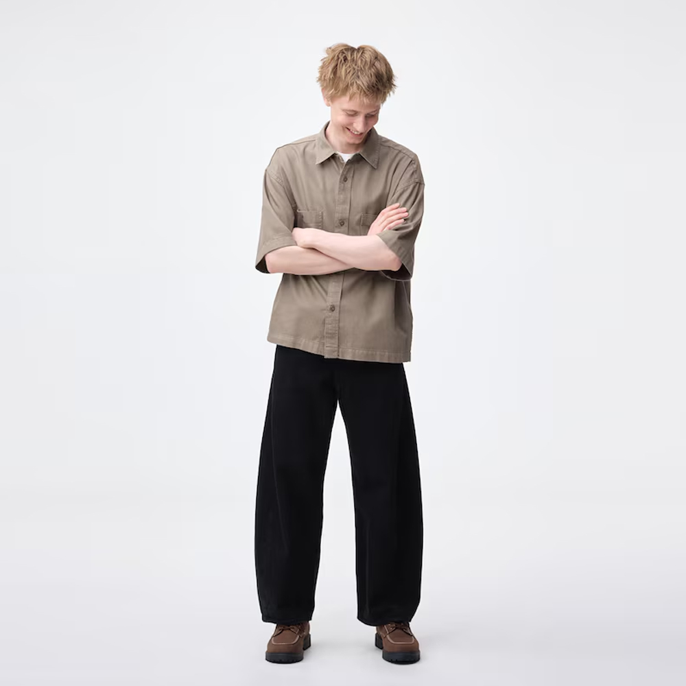 지유 바지 배럴 레그 청바지 데님팬츠 358640 - 상세 이미지 3