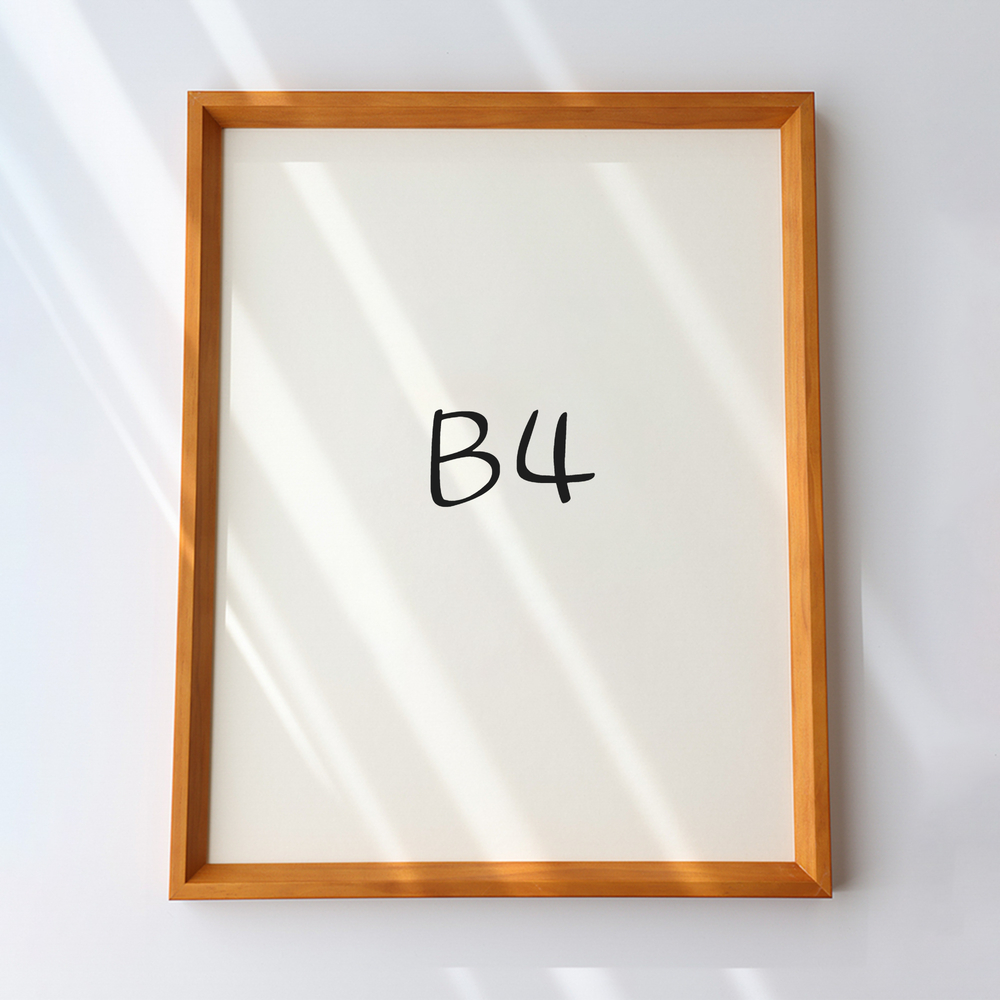 7mm삼각 원목액자 웨딩액자 아크릴 프레임 틀 제작 우드 B4 257x364mm, 연밤 - 메인 이미지