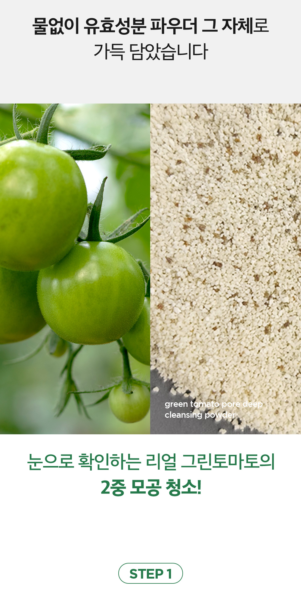 sungboon editor green tomato enzyme cleansing powder