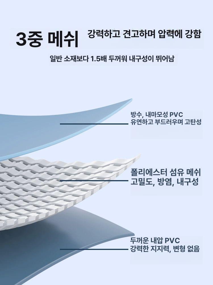 항아리수영장 그늘막 마당 유선 야외풀장 자외선차단 3m 입문 패키지 유선 충전 풀장 A - 상세 이미지 4