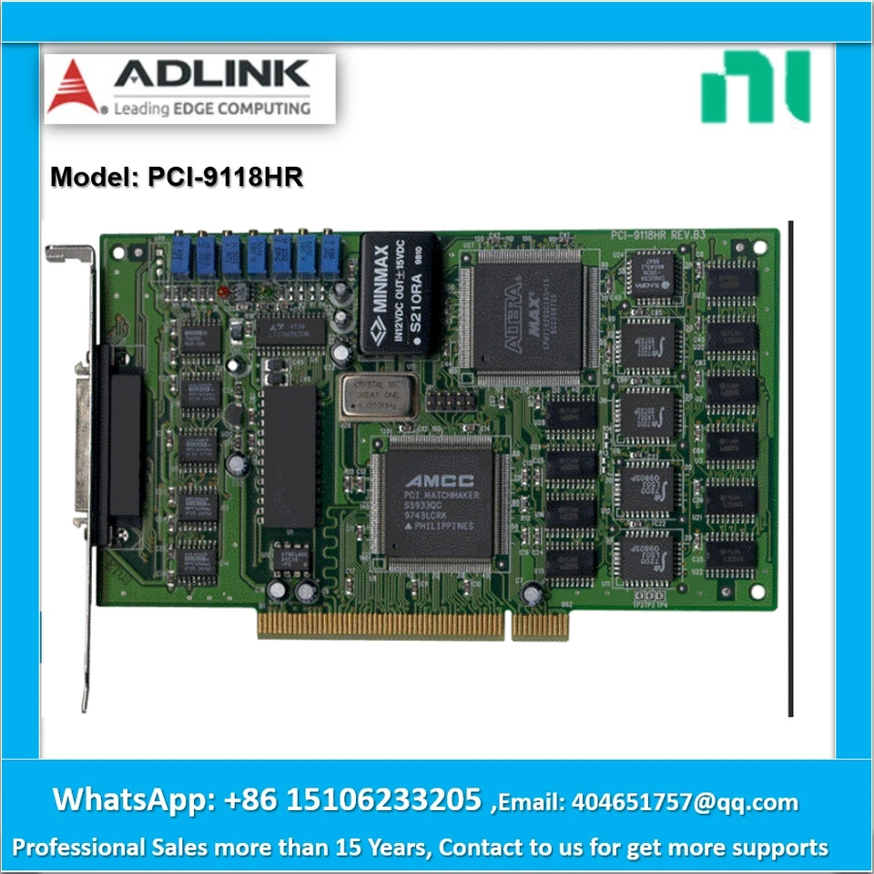 ADLINK PCI-9118HR PCI AD 카드 100kS/s 16 비트 16SE 8DI 1k FIFO 2DA