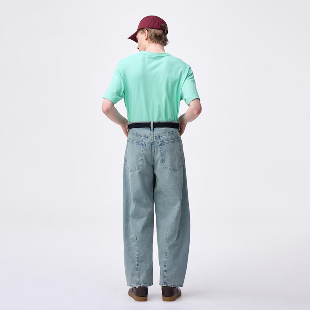 지유 바지 배럴 레그 청바지 데님팬츠 358640 - 상세 이미지 5