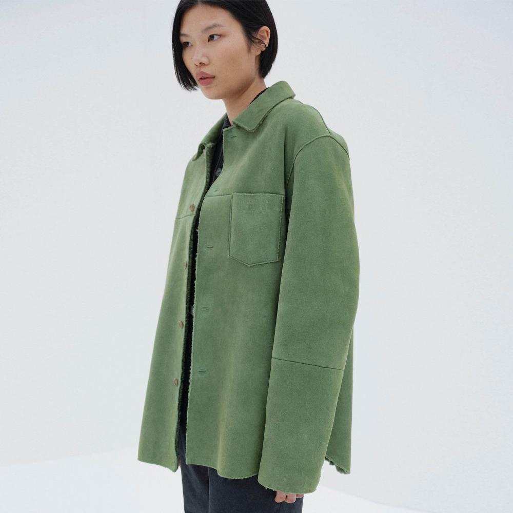 오라리 우먼즈 자켓 MERINO MOUTON SHIRT BLOUSON 25FW - 상세 이미지 2