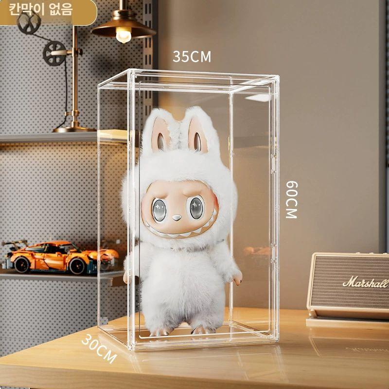 부츠 슈케이스 높은신발 기둥 하이탑 조립식 현관 칸막이 대형 측면 개방 전투명 36x27x23 - 상세 이미지 2