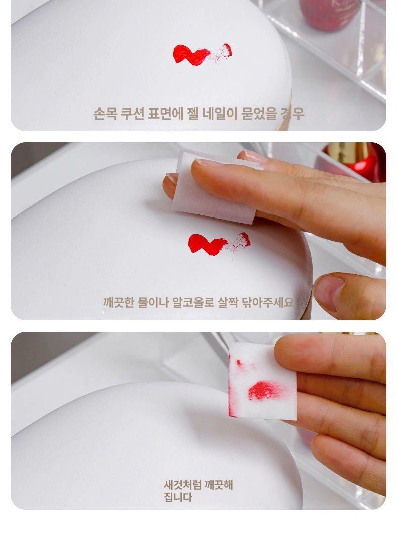 네일손목받침대 패디받침대 손목 가구 비닐커버 케어도구 연그레이 - 상세 이미지 2
