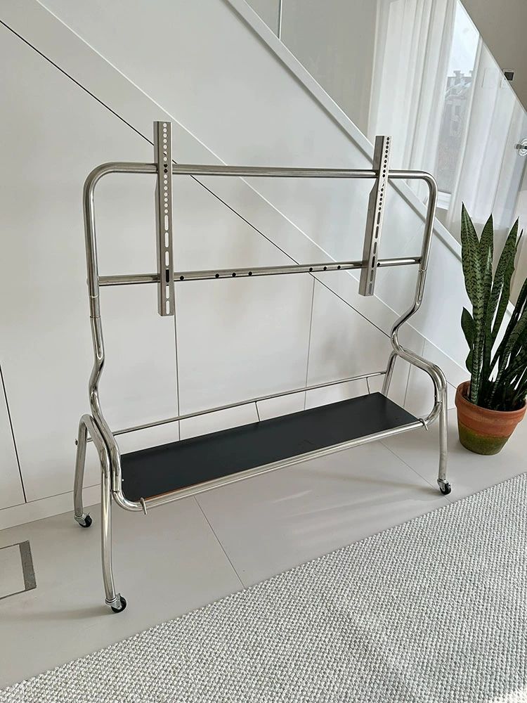 이동식 TV 거치대 무빙 티비 지지대 티비다이 블랙직판형 120x36x90cm - 상품 이미지