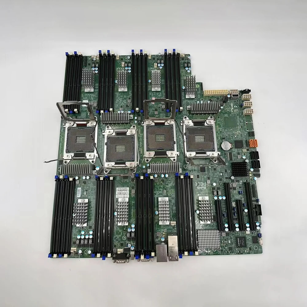 Supermicro 4방향 서버 마더보드 LGA 2011 intel호환 C602J 지원 E7 4800/8800 V3 V4 CPU PCIE-3.0 리퍼 X10QBL-4