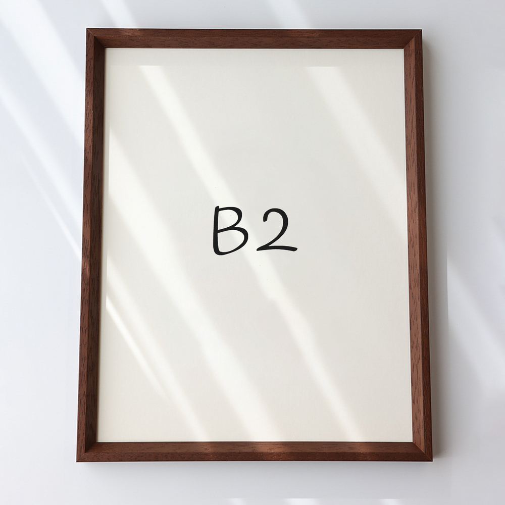 7mm삼각 원목액자 웨딩액자 아크릴 프레임 틀 제작 우드 B2 515x728mm, 샴페인 - 메인 이미지