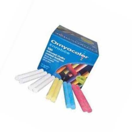 오미야 칠판 분필 적색 10개입 80x10mm 학원분필