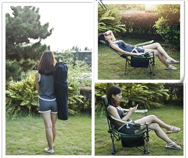 낚시 의자 접이식 야전침대 캠핑용 전원녹색 옥스포드천 - 상세 이미지 4