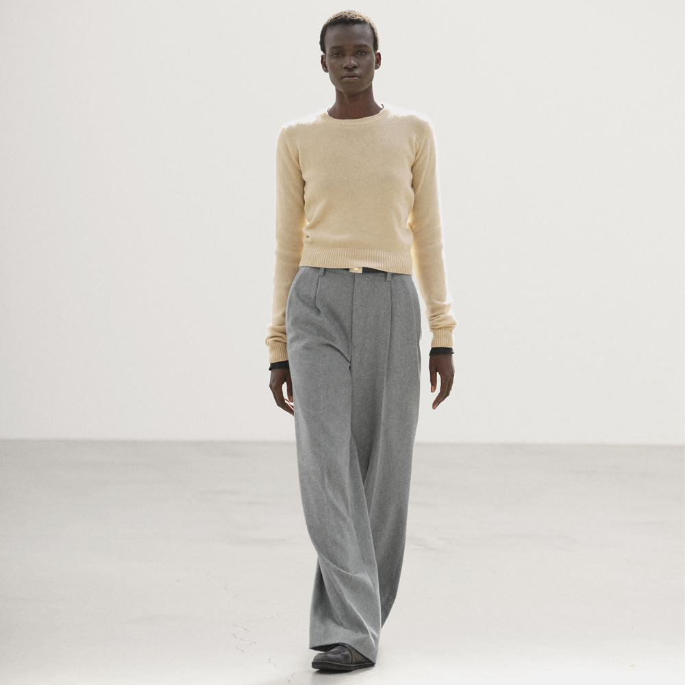 오라리 우먼즈 바지 CASHMERE MOLESKIN TWO-TUCK SLACKS 25FW - 상세 이미지 3