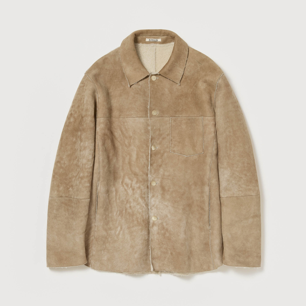 오라리 우먼즈 자켓 MERINO MOUTON SHIRT BLOUSON 25FW - 상세 이미지 5