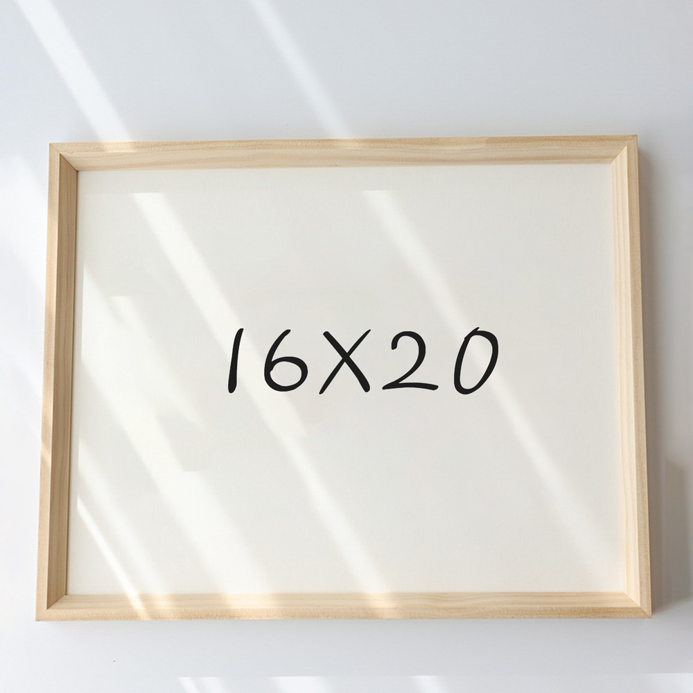 7mm삼각 원목액자 웨딩액자 아크릴 프레임 틀 제작 우드 16X20 406x508mm, 내츄럴 - 메인 이미지