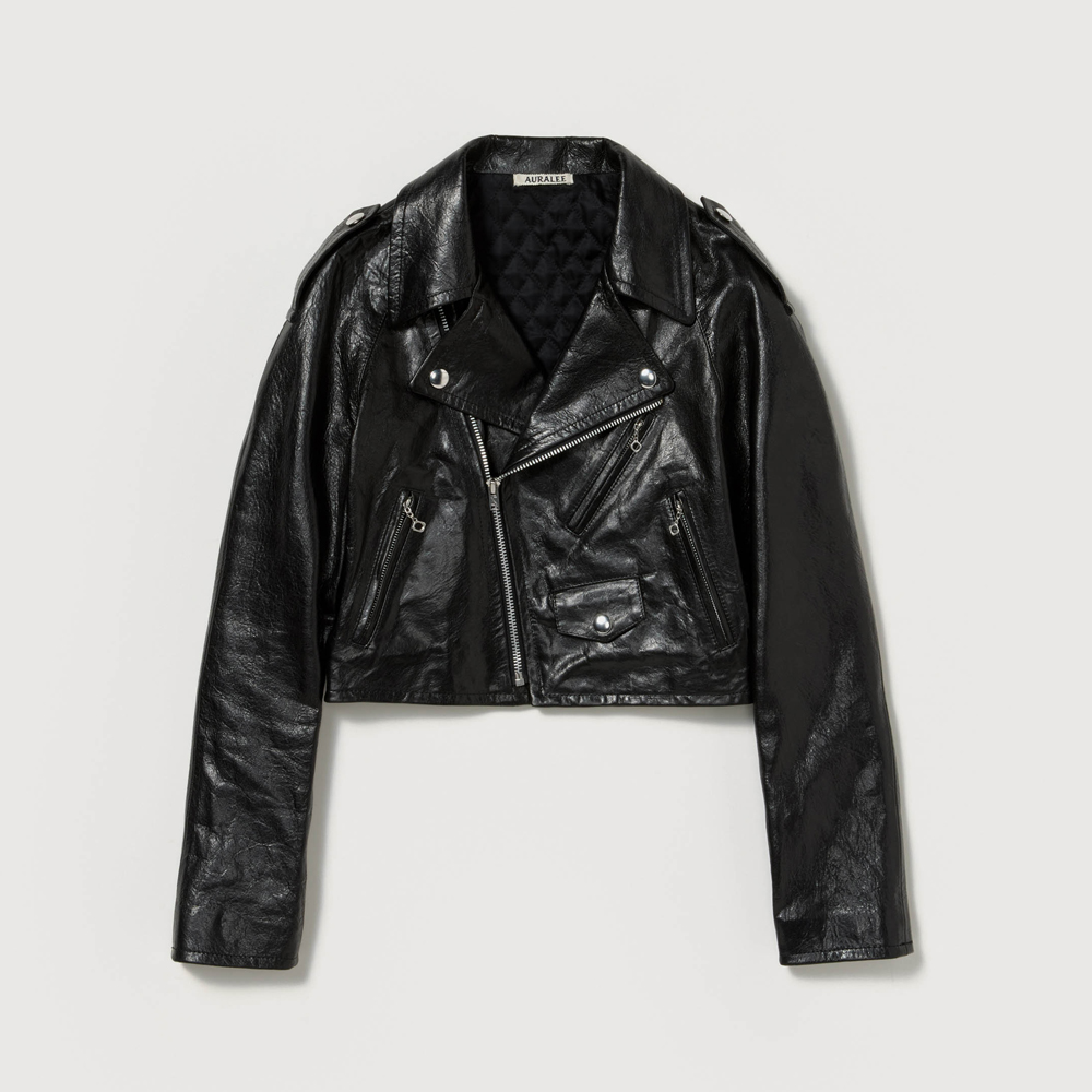 오라리 우먼즈 자켓 LAMB LEATHER CROPPED RIDERS JACKET 25FW - 상세 이미지 5