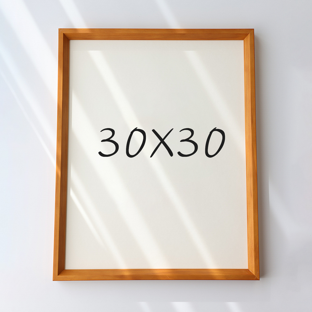 7mm삼각 원목액자 웨딩액자 아크릴 프레임 틀 제작 우드 30x30 300x300mm, 연밤 - 메인 이미지