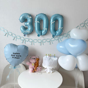 아기 300일 풍선 기념일 셀프촬영 풍선 레터링 블루 실사용 후기 | 효과 있을까? - 상품 이미지 2