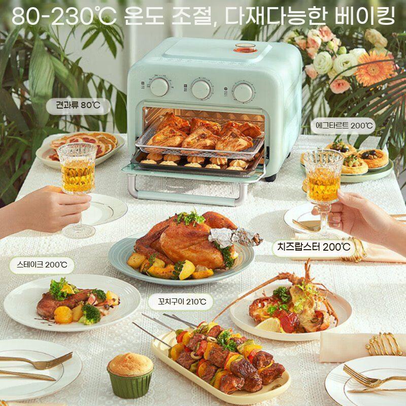 미니오븐 에어프라이어 12L 1250W 레트로다이얼 bying24 - 상세 이미지 5