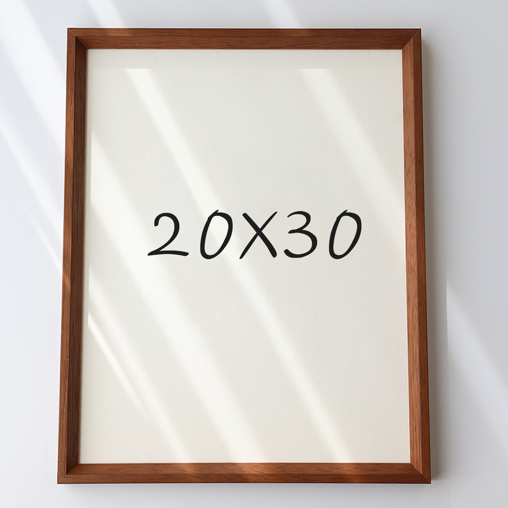 7mm삼각 원목액자 웨딩액자 아크릴 프레임 틀 제작 우드 20x30 508x762mm, 오크 - 메인 이미지