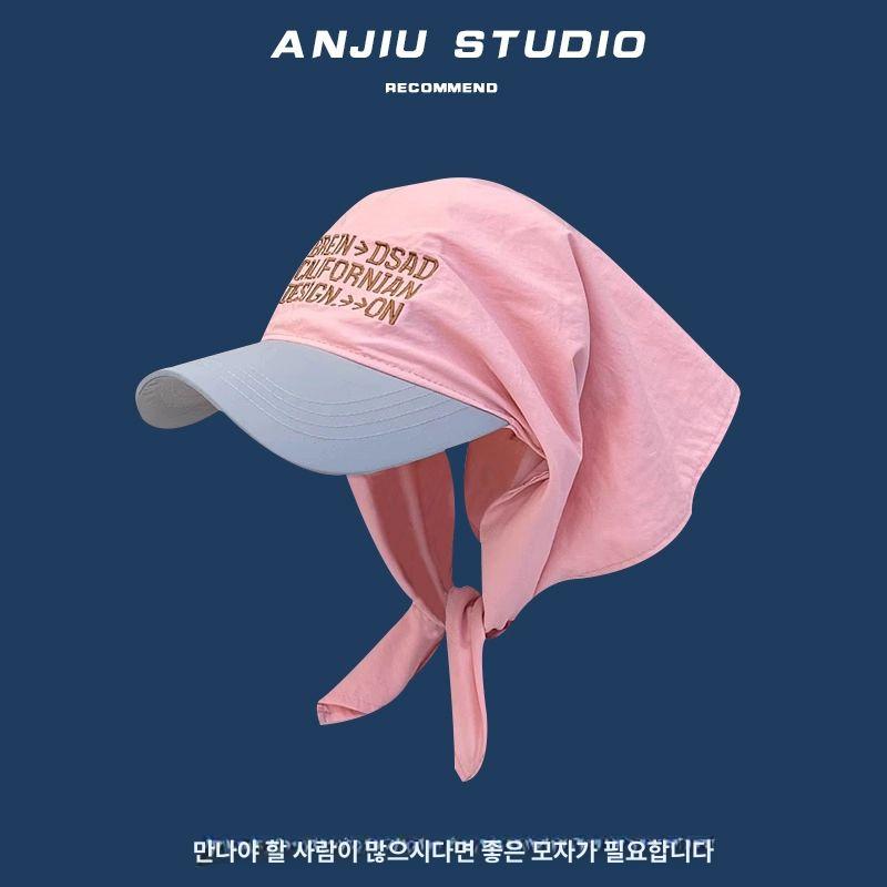 스카프모자 선캡 여름 그늘막 농촌 데일리 등산 호피 베이지 자수 머리띠 모자 M 56-58cm - 상세 이미지 3