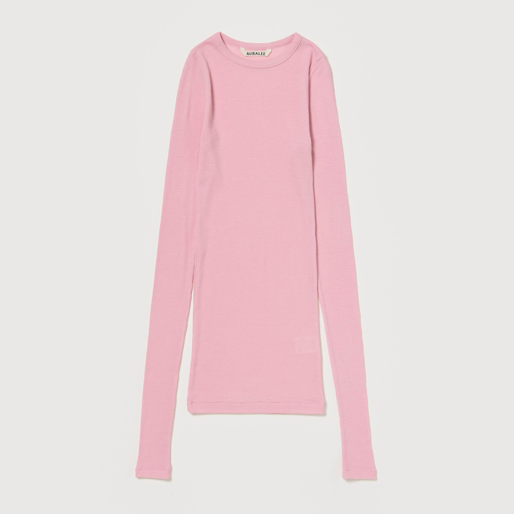 오라리 우먼즈 니트 WOOL SILK SOFT RIB L/S TEE 25FW - 상세 이미지 3