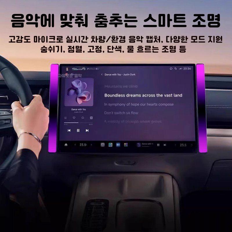 테슬라 Model Y/3 사운드 연동 무드등 라이트 LED 라이트바 차박차량 노래방 세트 - 상세 이미지 3